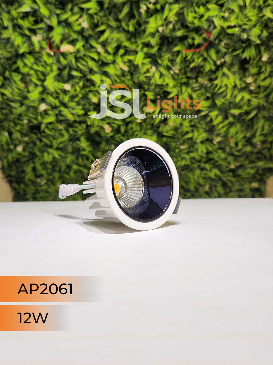 AP 2061 12W White Deep Recessed Wall Mounted COB Ceiling Downlight PB and GD Reflector