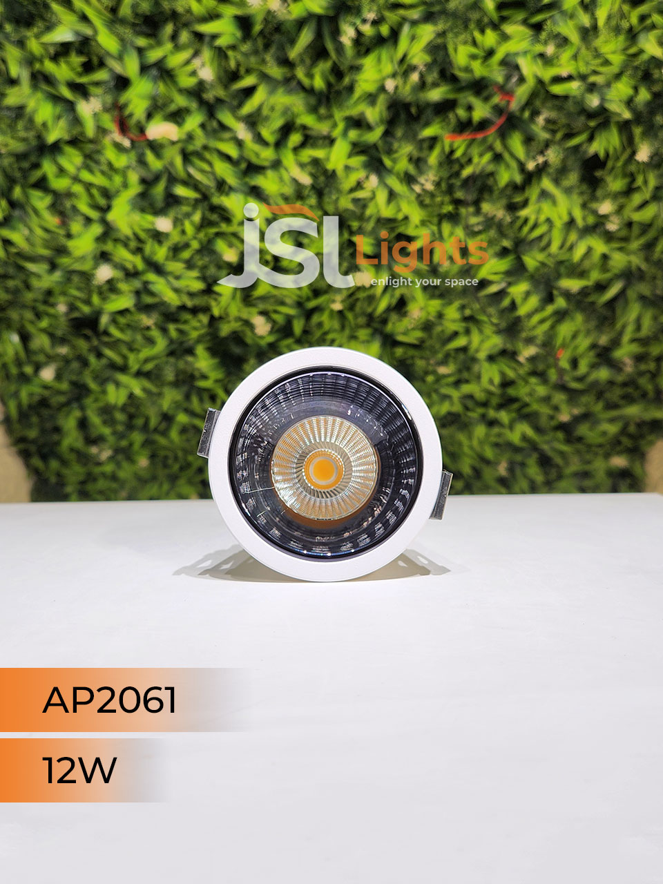 AP 2061 12W White Deep Recessed Wall Mounted COB Ceiling Downlight PB and GD Reflector