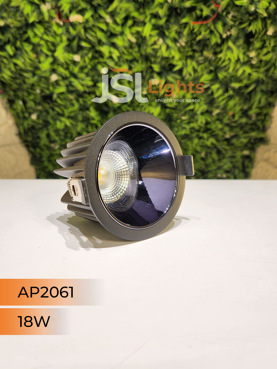 AP 2061 18W Black Deep Recessed Wall Mounted COB Ceiling Downlight PB and GD Reflector