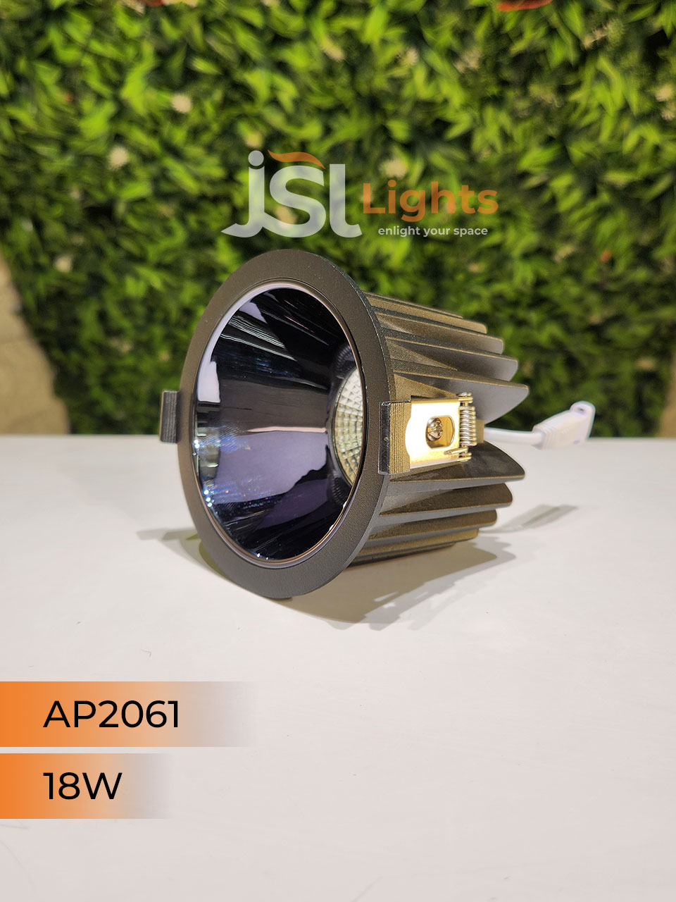 AP 2061 18W Black Deep Recessed Wall Mounted COB Ceiling Downlight PB and GD Reflector