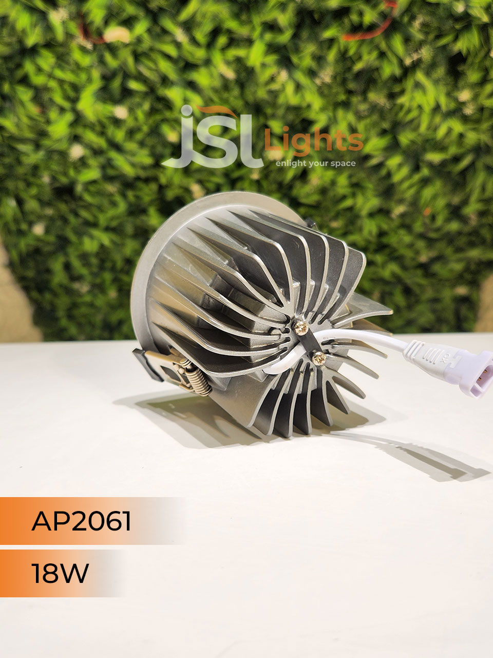 AP 2061 18W Silver Deep Recessed Wall Mounted COB Ceiling Downlight PB and GD Reflector