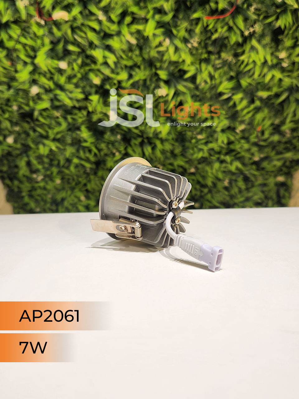 AP 2061 7W Silver Deep Recessed Wall Mounted COB Ceiling Downlight PB and GD Reflector