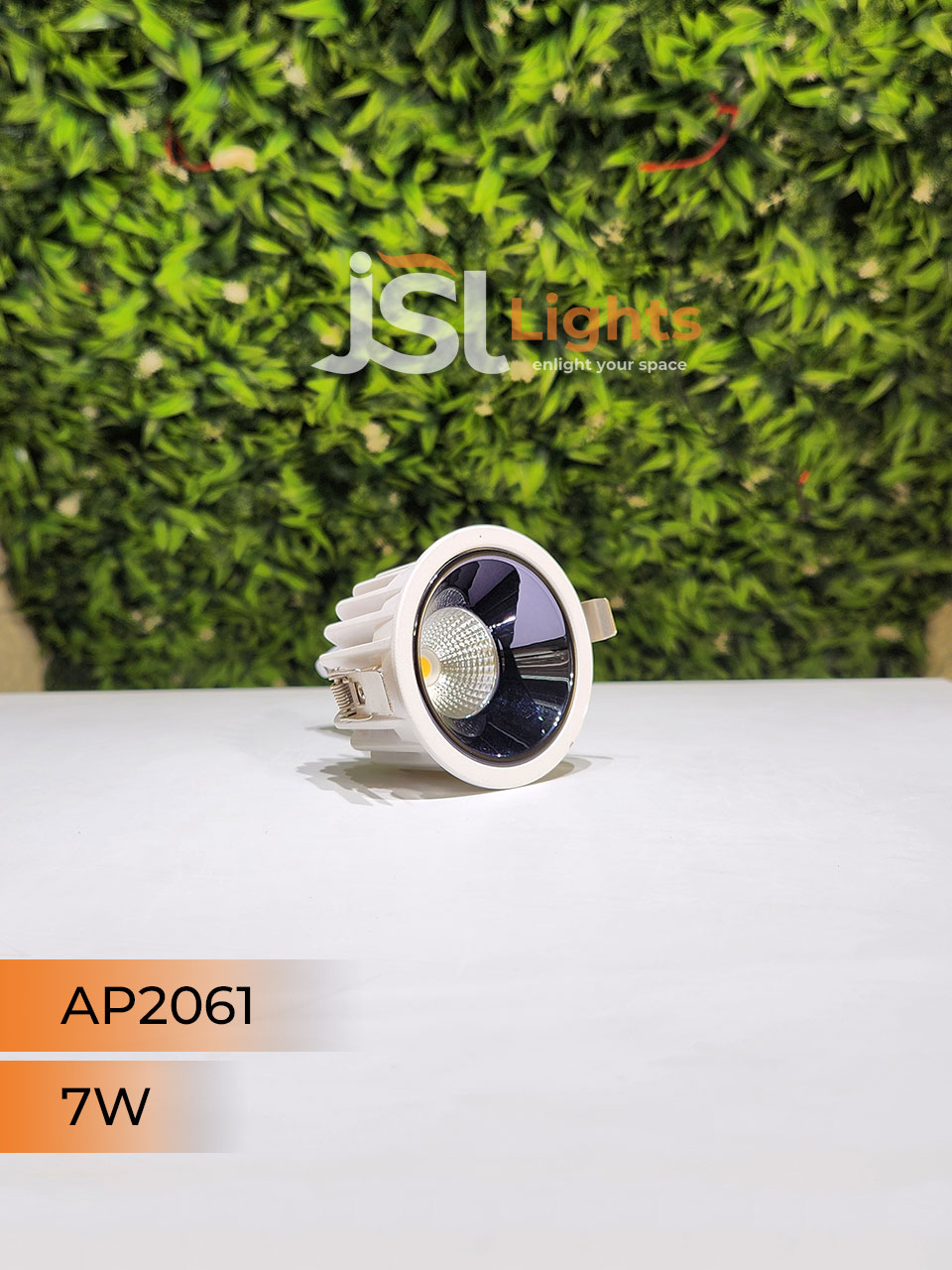 AP 2061 7W White Deep Recessed Wall Mounted COB Ceiling Downlight PB and GD Reflector