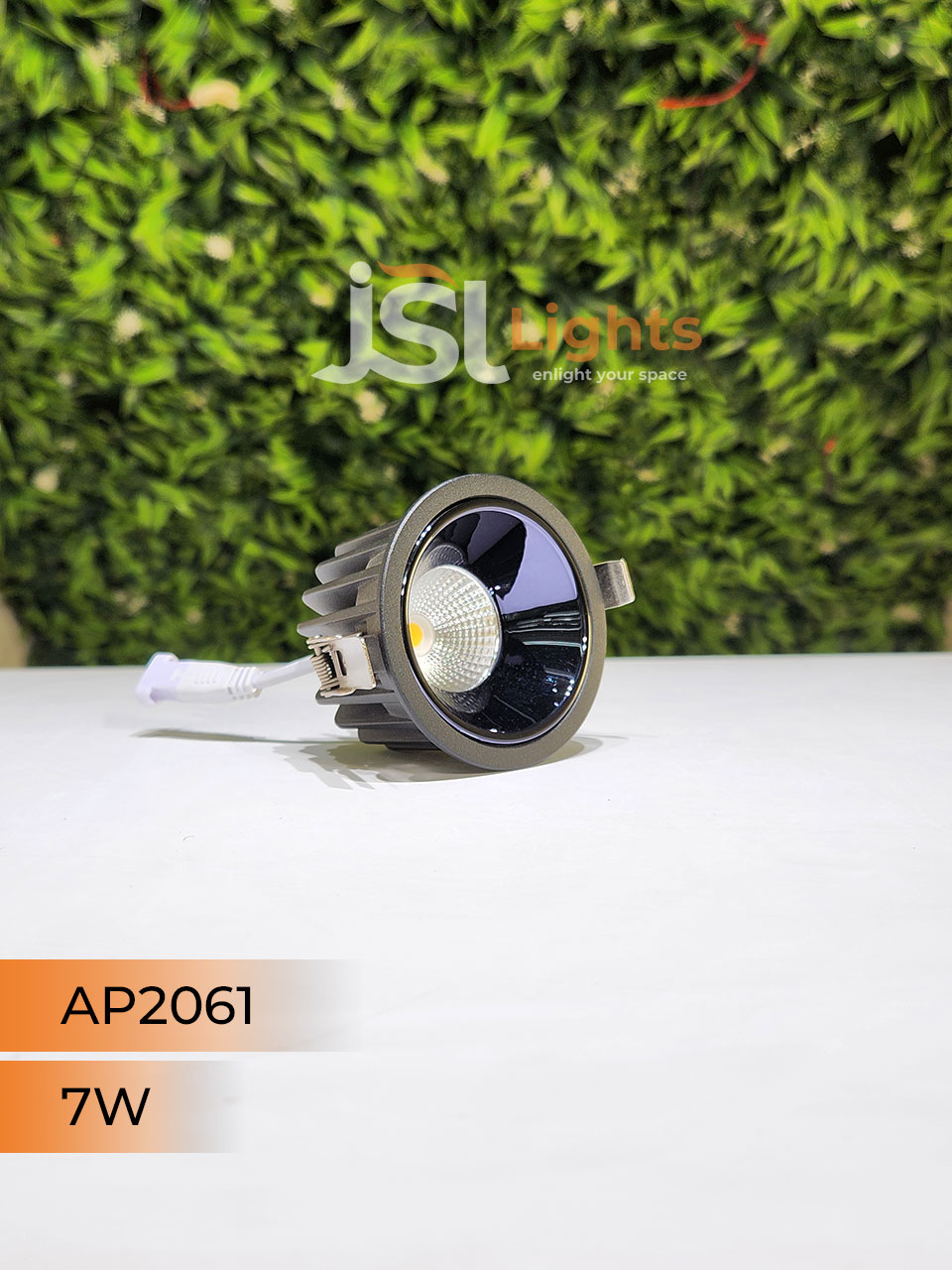 AP 2061 7W White Deep Recessed Wall Mounted COB Ceiling Downlight PB Reflector