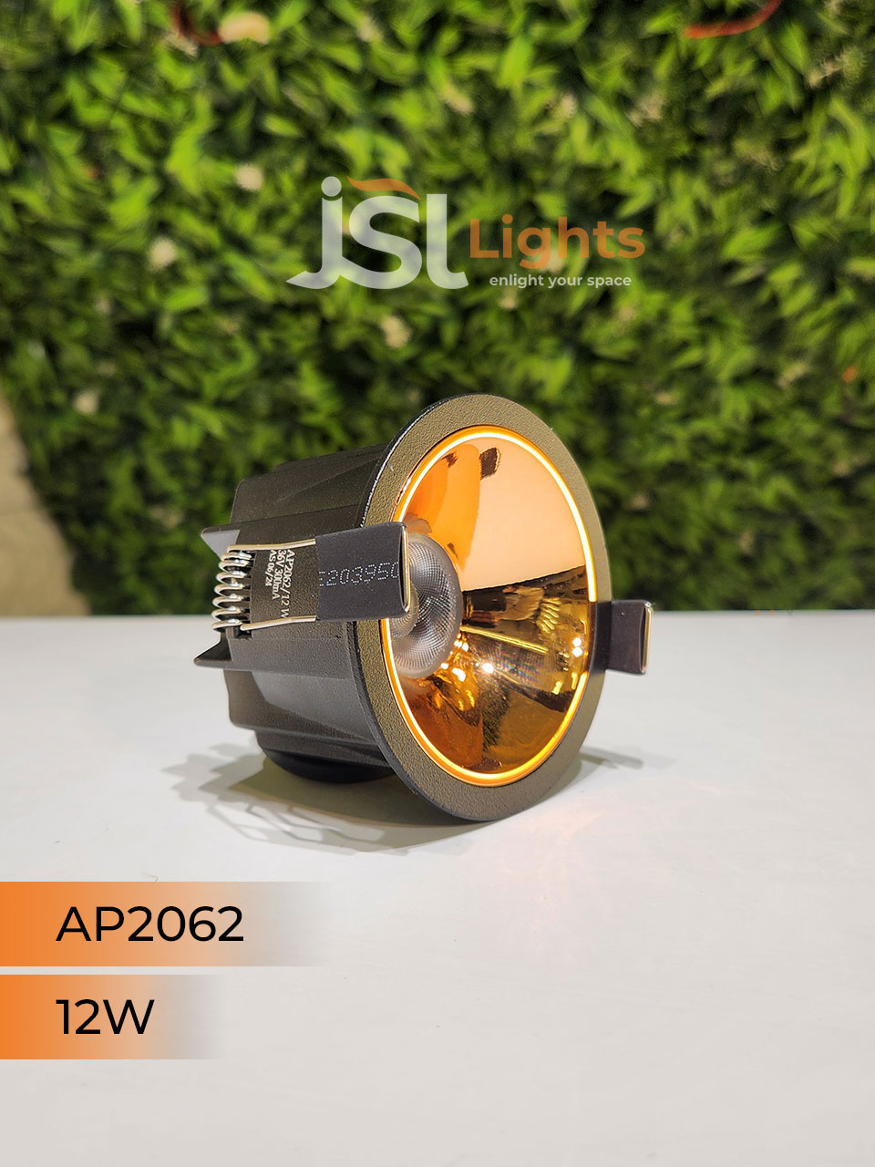 AP 2062 12W Black Deep Recessed Wall Mounted COB Ceiling Downlight RG Reflector