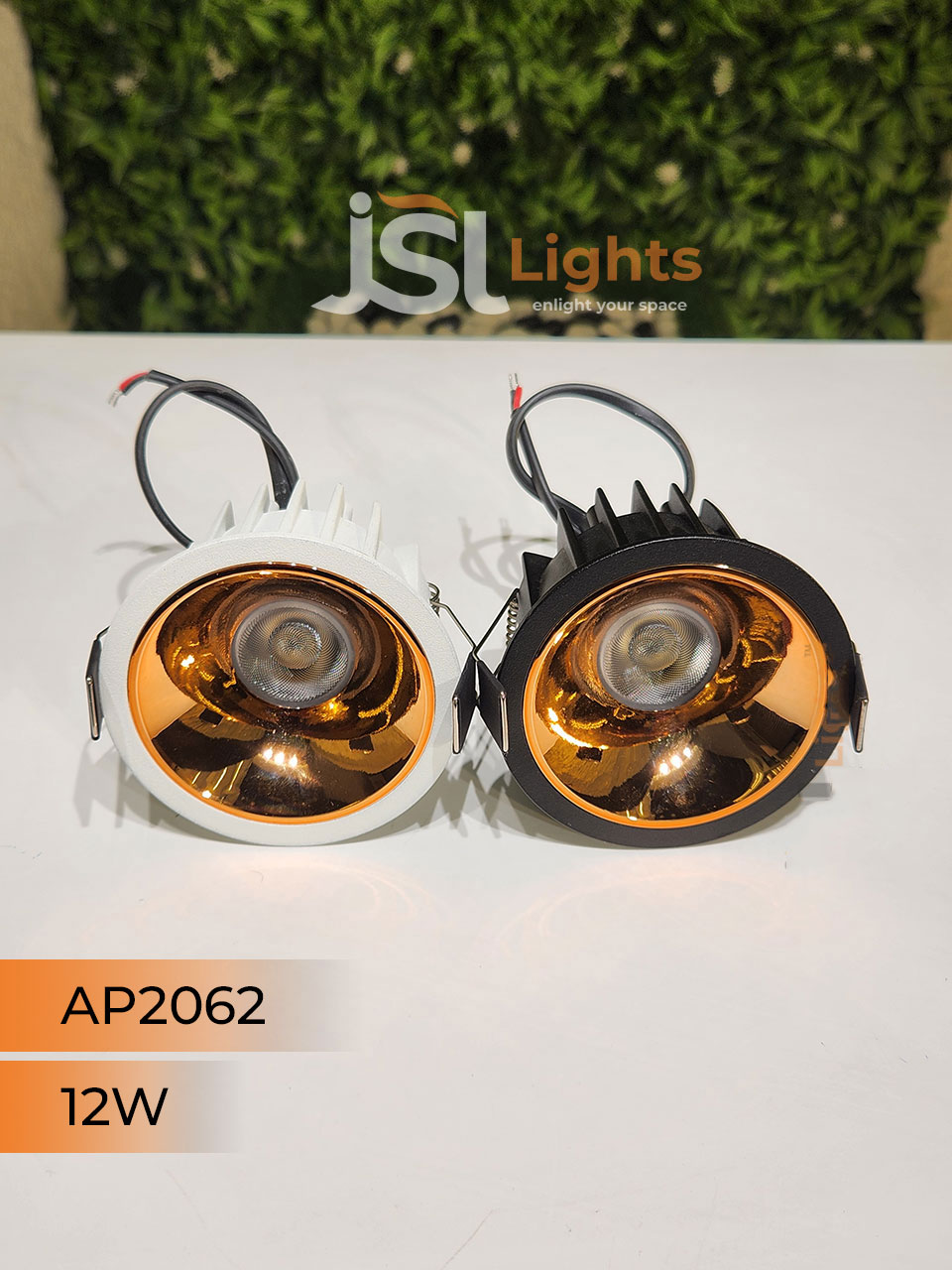 AP 2062 12W Black Deep Recessed Wall Mounted COB Ceiling Downlight RG Reflector