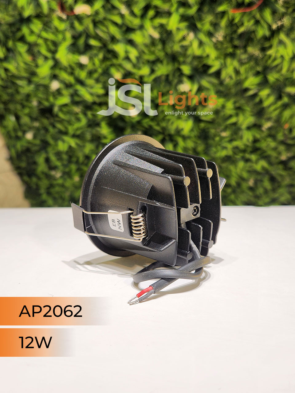 AP 2062 12W Black Deep Recessed Wall Mounted COB Ceiling Downlight RG Reflector