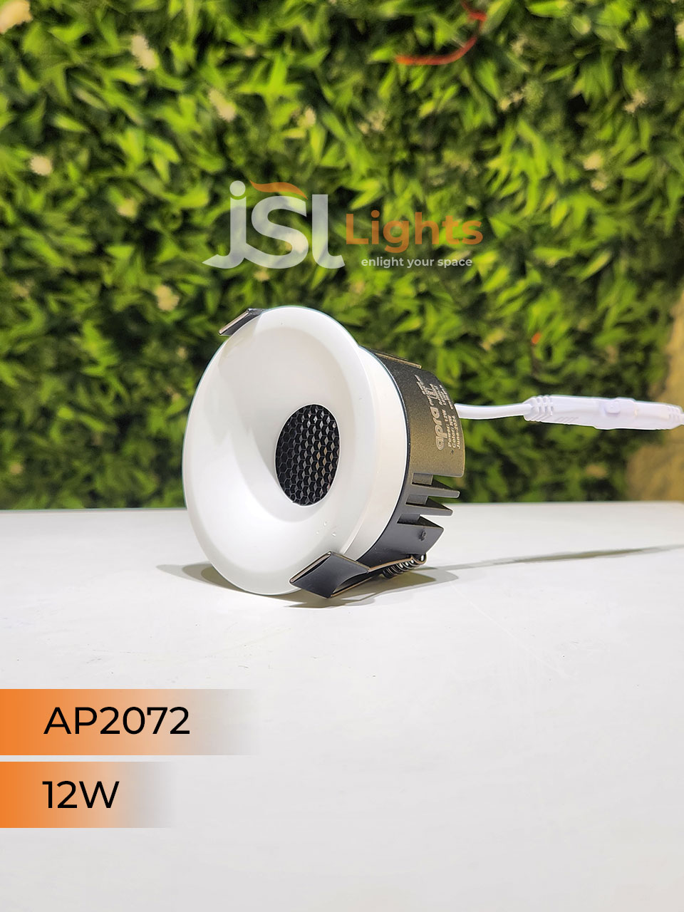 AP 2072 12W White Round Deep Recessed COB Downlight with Apra Driver