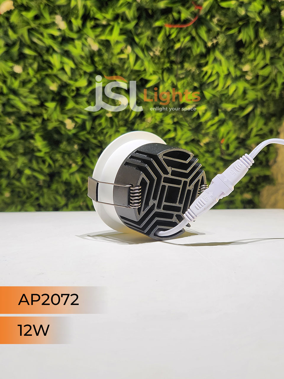 AP 2072 12W White Round Deep Recessed COB Downlight with Apra Driver