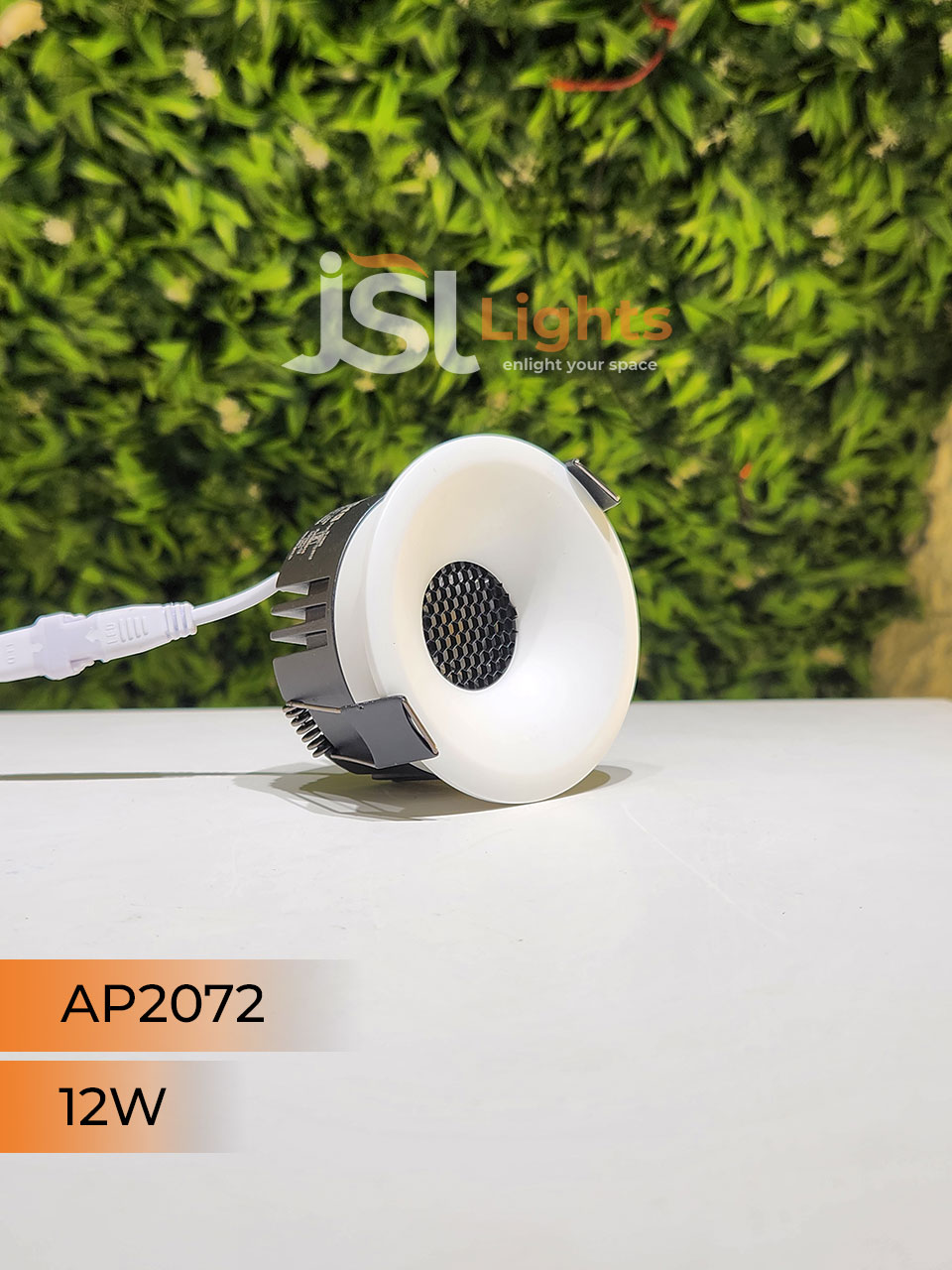 AP 2072 12W White Round Deep Recessed COB Downlight with Apra Driver