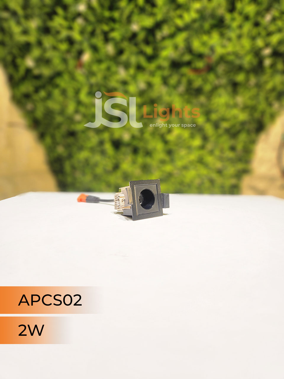 APCS 02 2W Black Linea Recessed COB Spotlight with Apra Driver