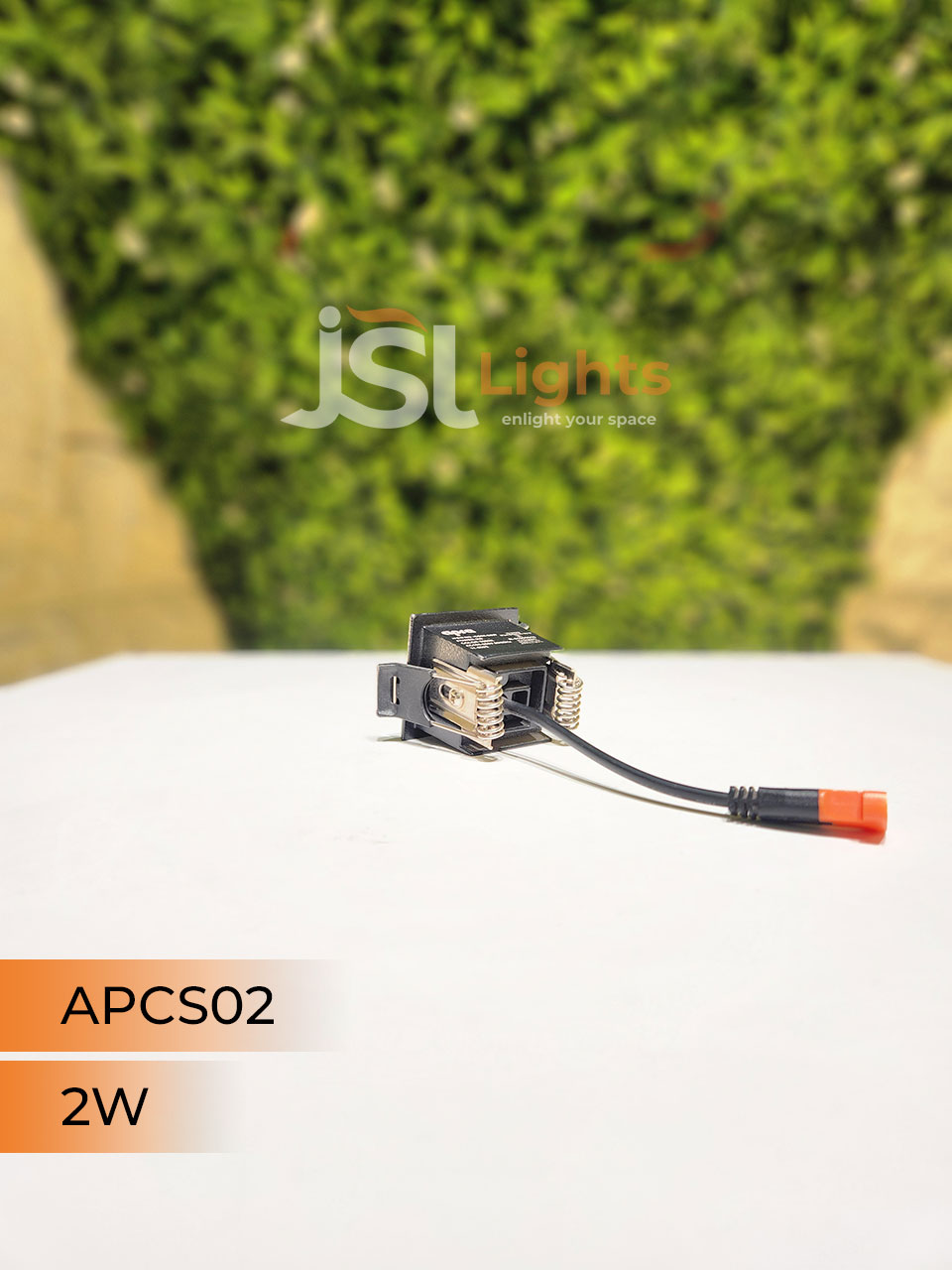 APCS 02 2W Black Linea Recessed COB Spotlight with Apra Driver