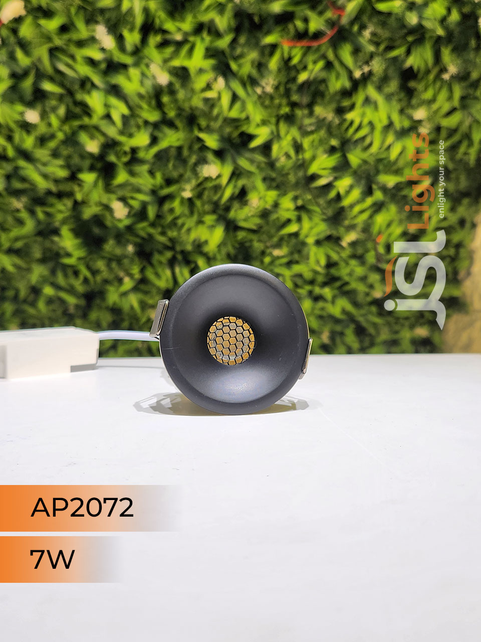 AP 2072 7W Black Round Deep Recessed COB Downlight with Apra Driver