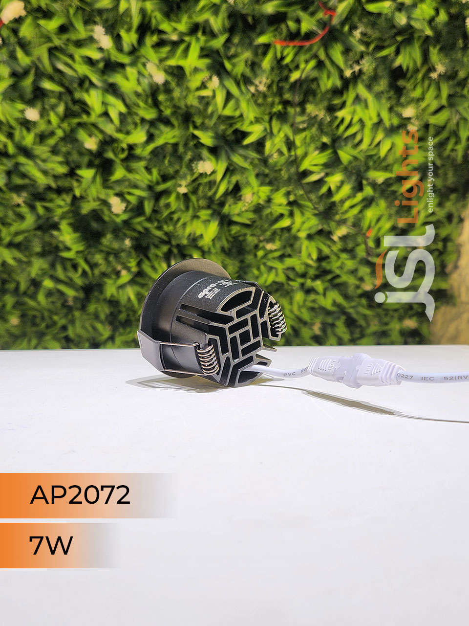 AP 2072 7W Black Round Deep Recessed COB Downlight with Apra Driver