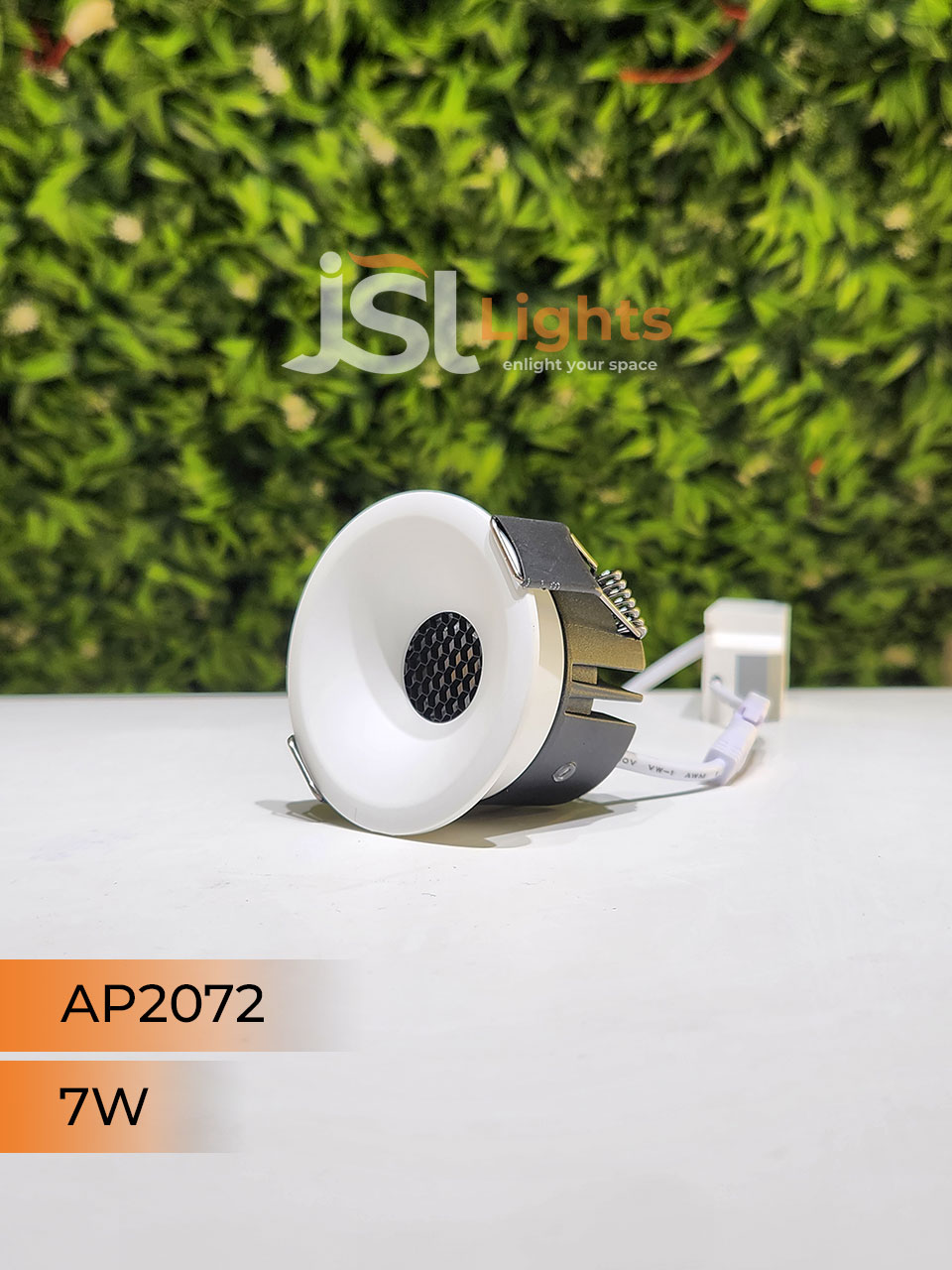 AP 2072 7W White Round Deep Recessed COB Downlight with Apra Driver