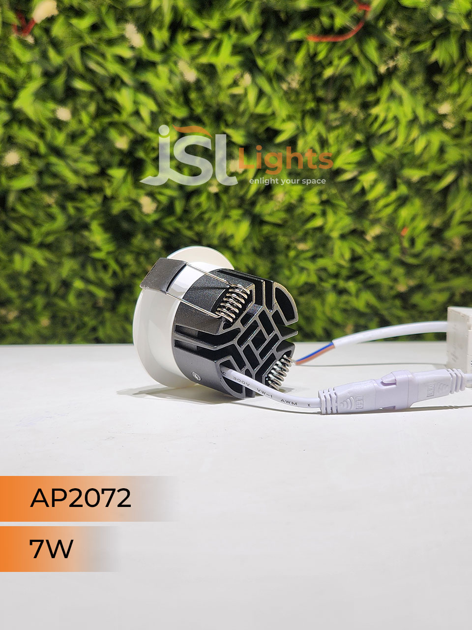 AP 2072 7W White Round Deep Recessed COB Downlight with Apra Driver