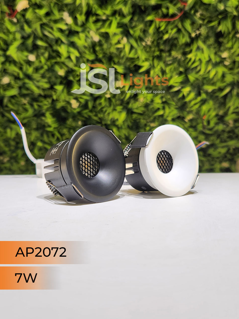 AP 2072 7W White Round Deep Recessed COB Downlight with Apra Driver