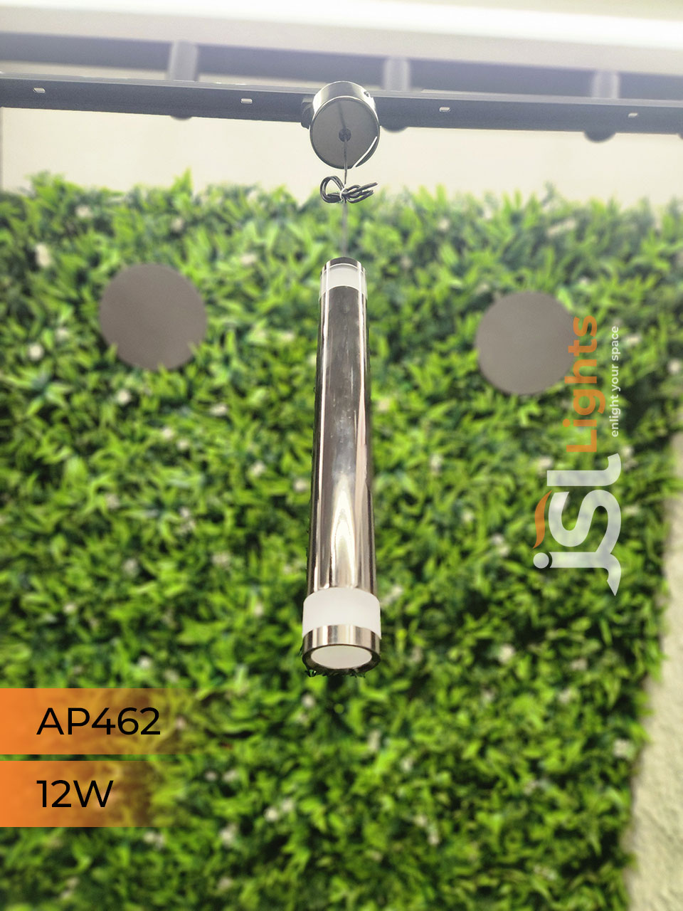 AP 462 12W Pearl Black Surface Hanging Light for Home Ceiling Pendant Light 3CCT with Hanging Wire