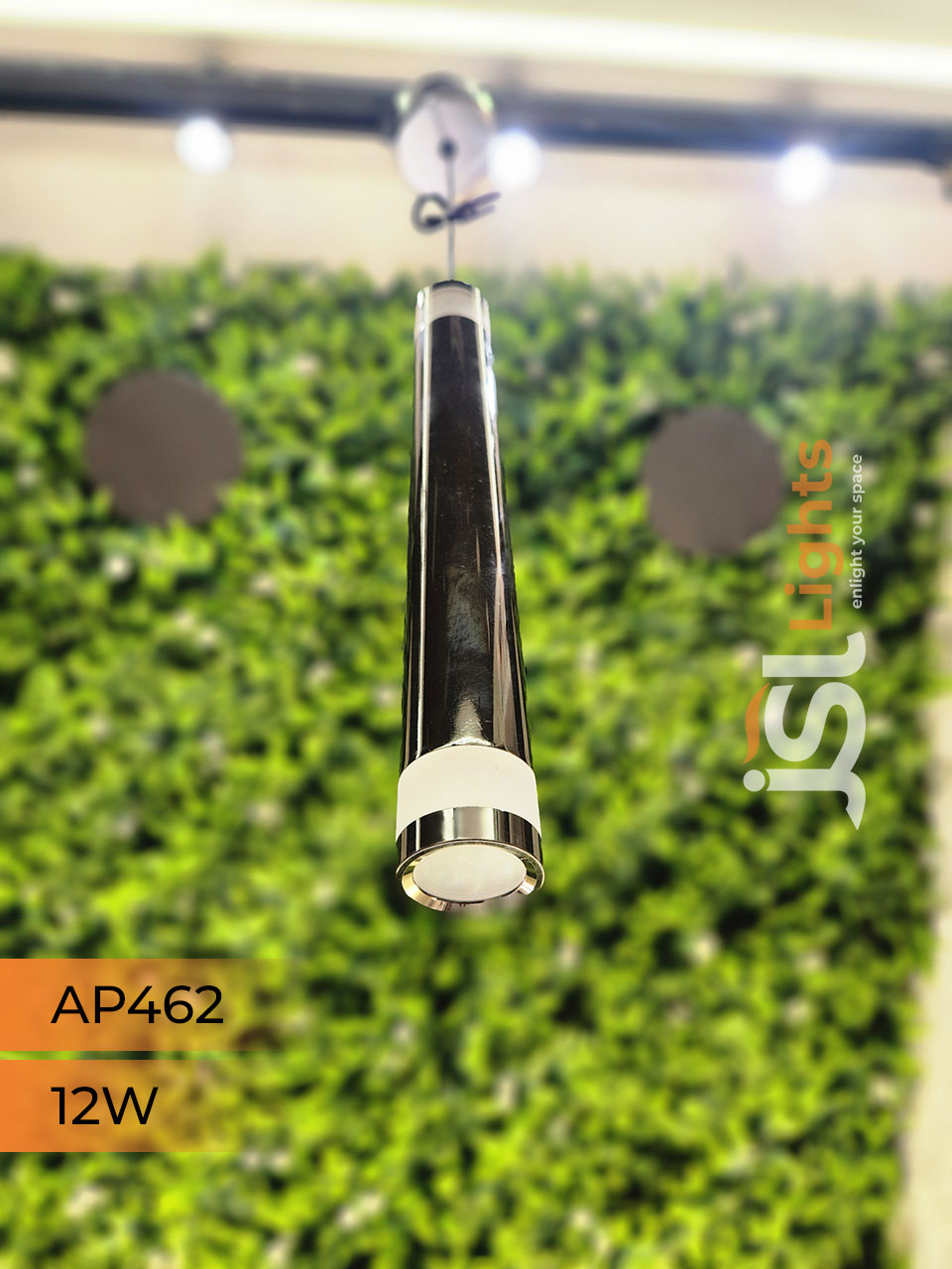 AP 462 12W Pearl Black Surface Hanging Light for Home Ceiling Pendant Light 3CCT with Hanging Wire