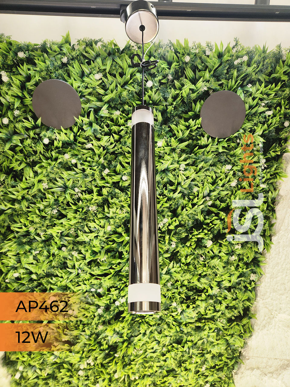 AP 462 12W Pearl Black Surface Hanging Light for Home Ceiling Pendant Light 3CCT with Hanging Wire
