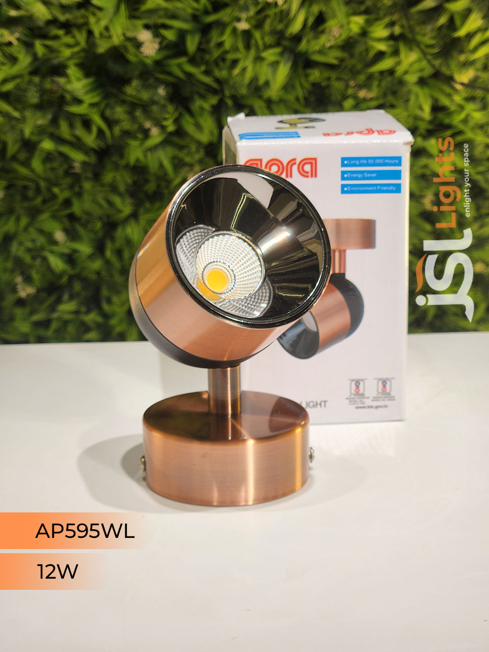 AP 595 12W Black RG Surface Wall COB Focus Light  360° Movable COB Focus Light