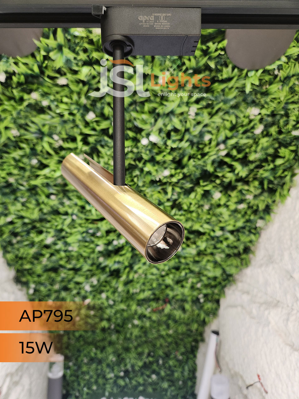 AP 795 15W LED Track Light Spotlight Black Gold Body Track Lighting Non Magnetic