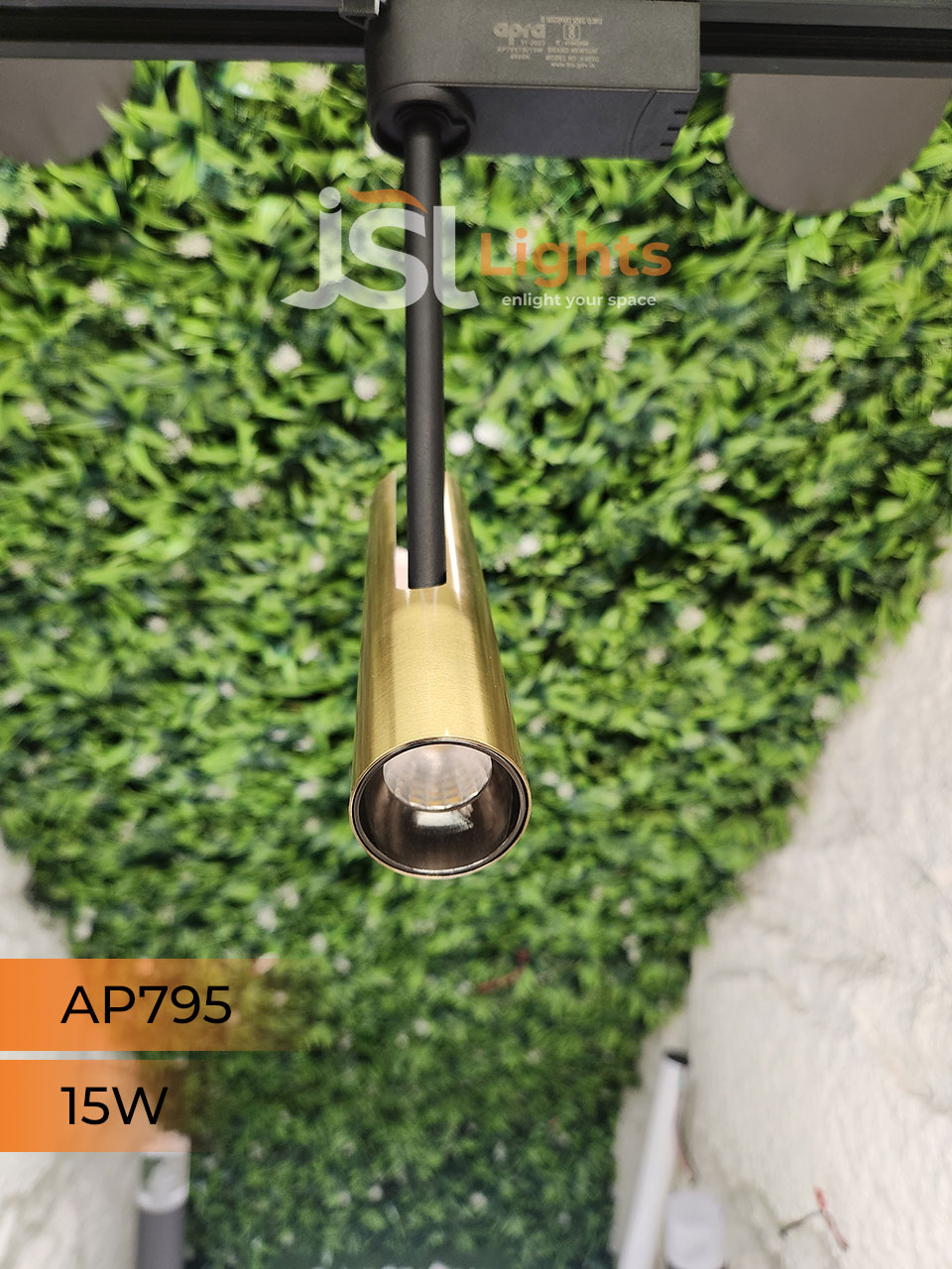 AP 795 15W LED Track Light Spotlight Black Gold Body Track Lighting Non Magnetic