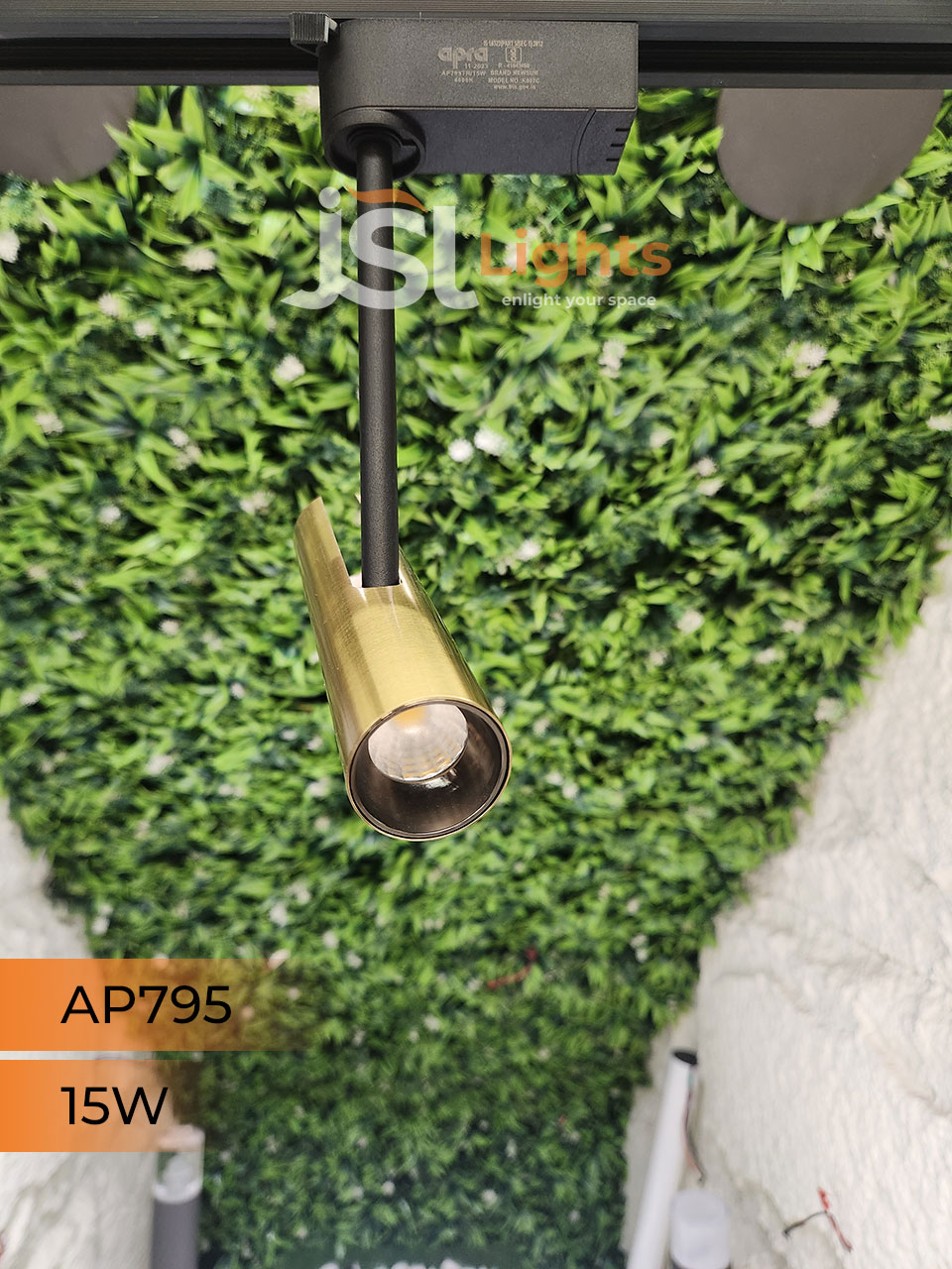 AP 795 15W LED Track Light Spotlight Black Gold Body Track Lighting Non Magnetic