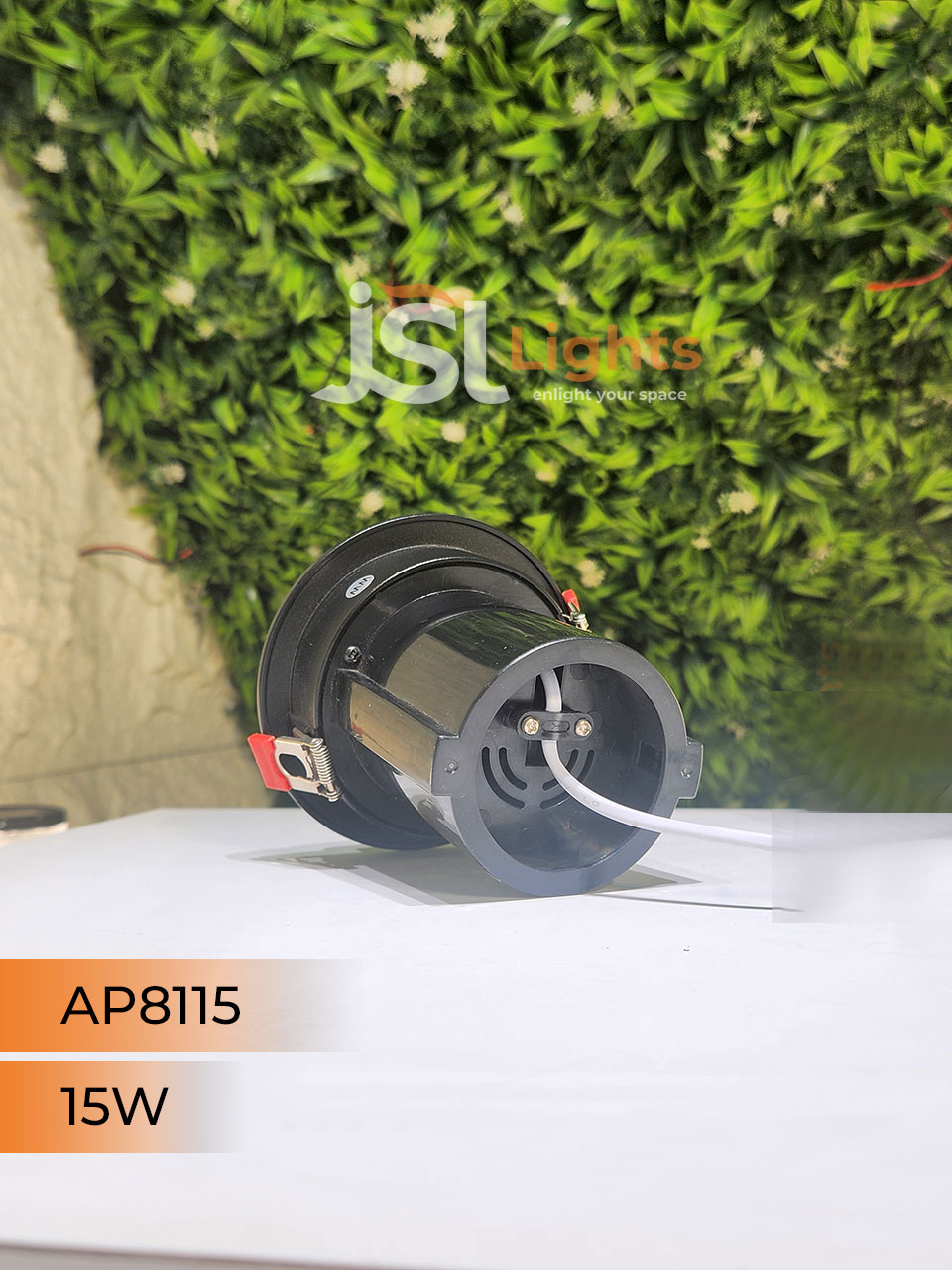 AP 8115 15W Black Deep Recessed Wall Mounted COB Pop Up Downlight Ceiling 360 Degree Adjustable Spotlight