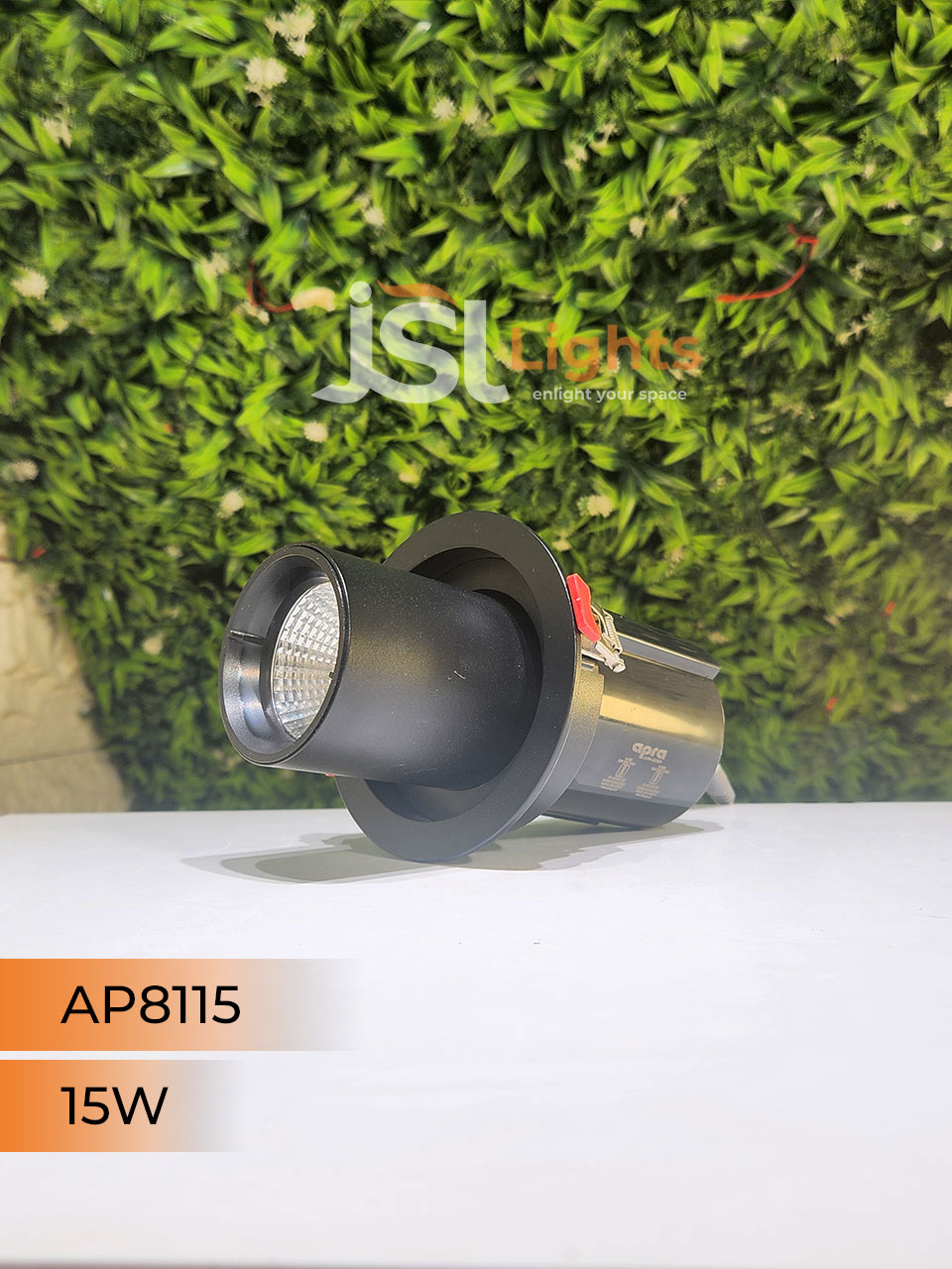 AP 8115 15W Black Deep Recessed Wall Mounted COB Pop Up Downlight Ceiling 360 Degree Adjustable Spotlight