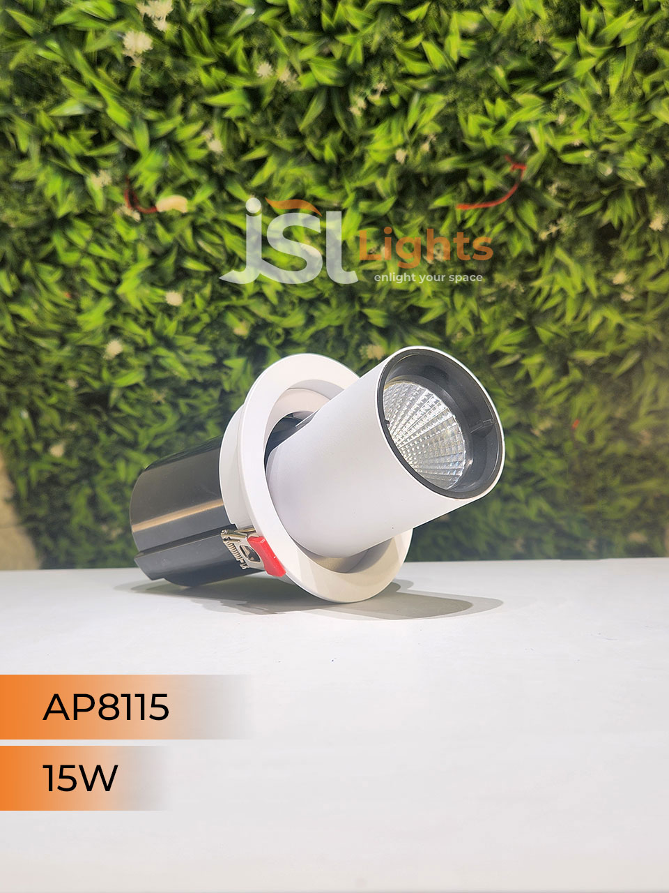 AP 8115 15W White Deep Recessed Wall Mounted COB Pop Up Downlight Ceiling 360 Degree Adjustable Spotlight