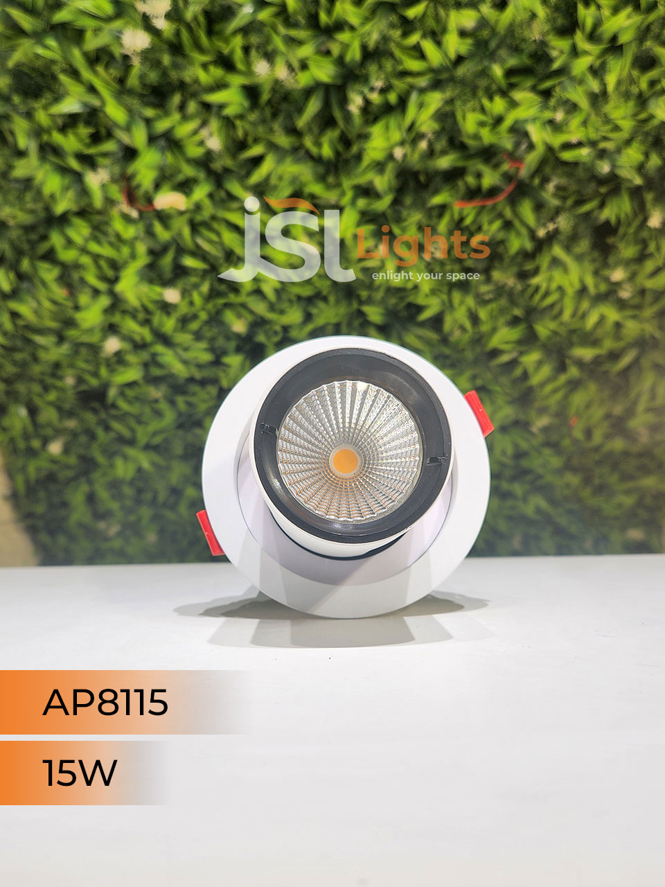 AP 8115 15W White Deep Recessed Wall Mounted COB Pop Up Downlight Ceiling 360 Degree Adjustable Spotlight