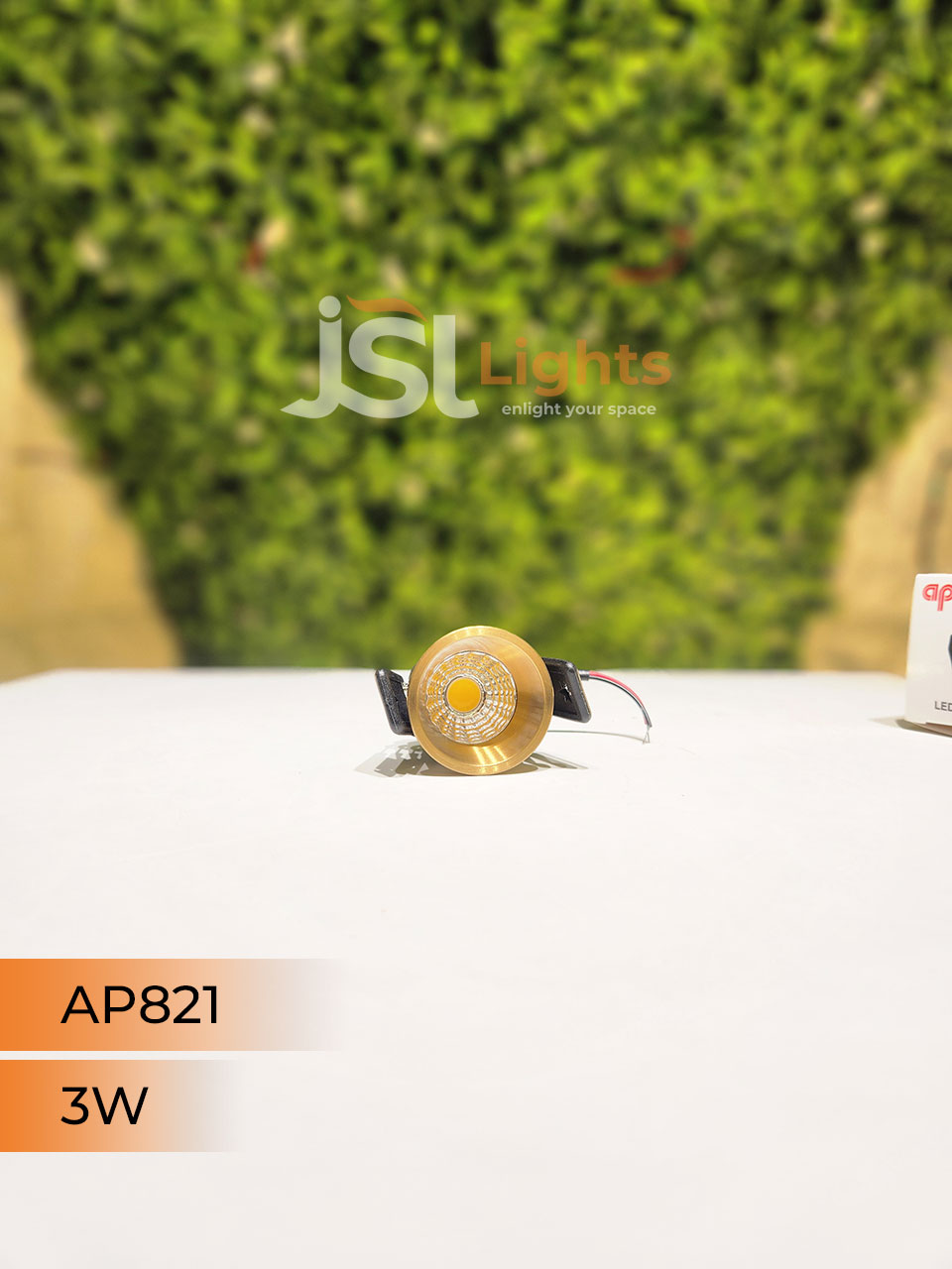 AP 821 3W Black Gold Deep Recessed COB Downlight with Apra Driver