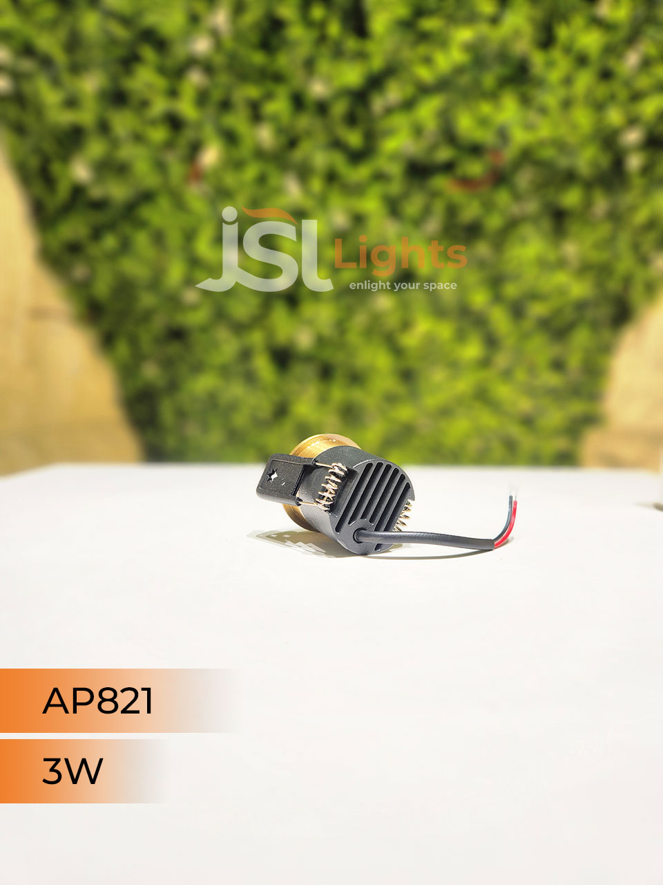 AP 821 3W Black Gold Deep Recessed COB Downlight with Apra Driver