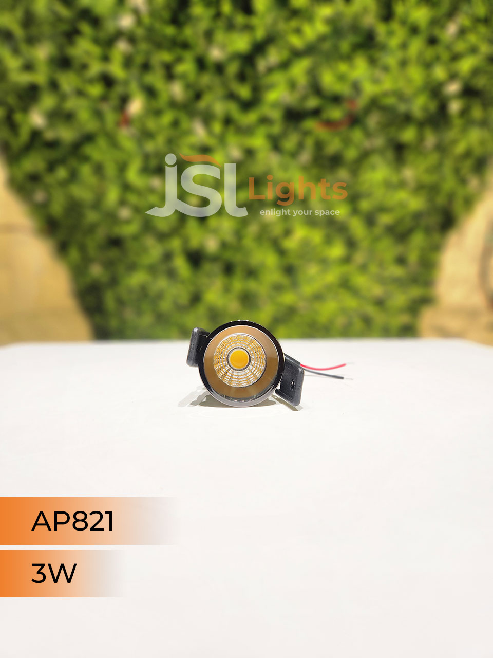 AP 821 3W Black Pearl Black Deep Recessed COB Downlight with Apra Driver