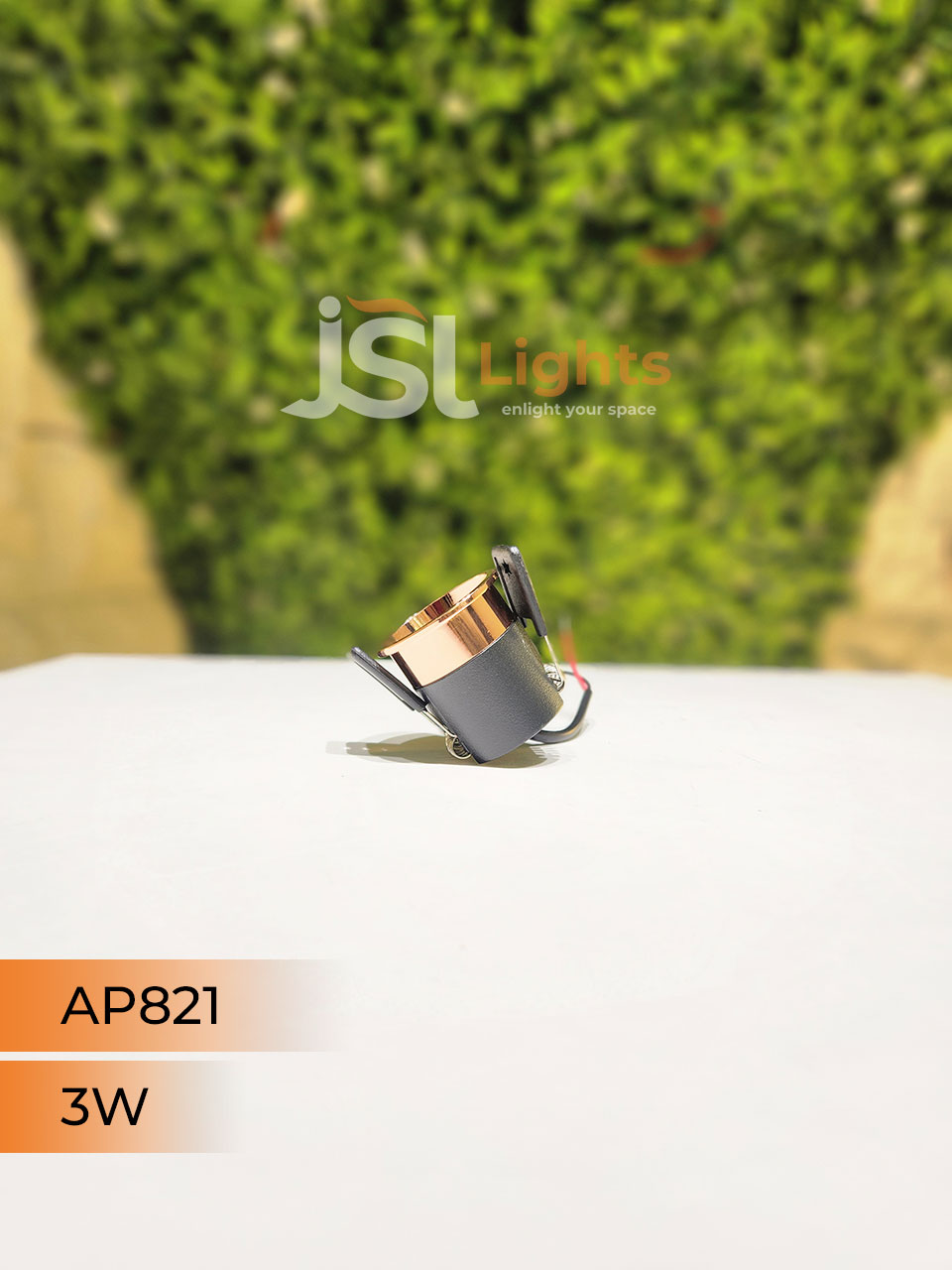 AP 821 3W Black Rose Gold Deep Recessed COB Downlight with Apra Driver