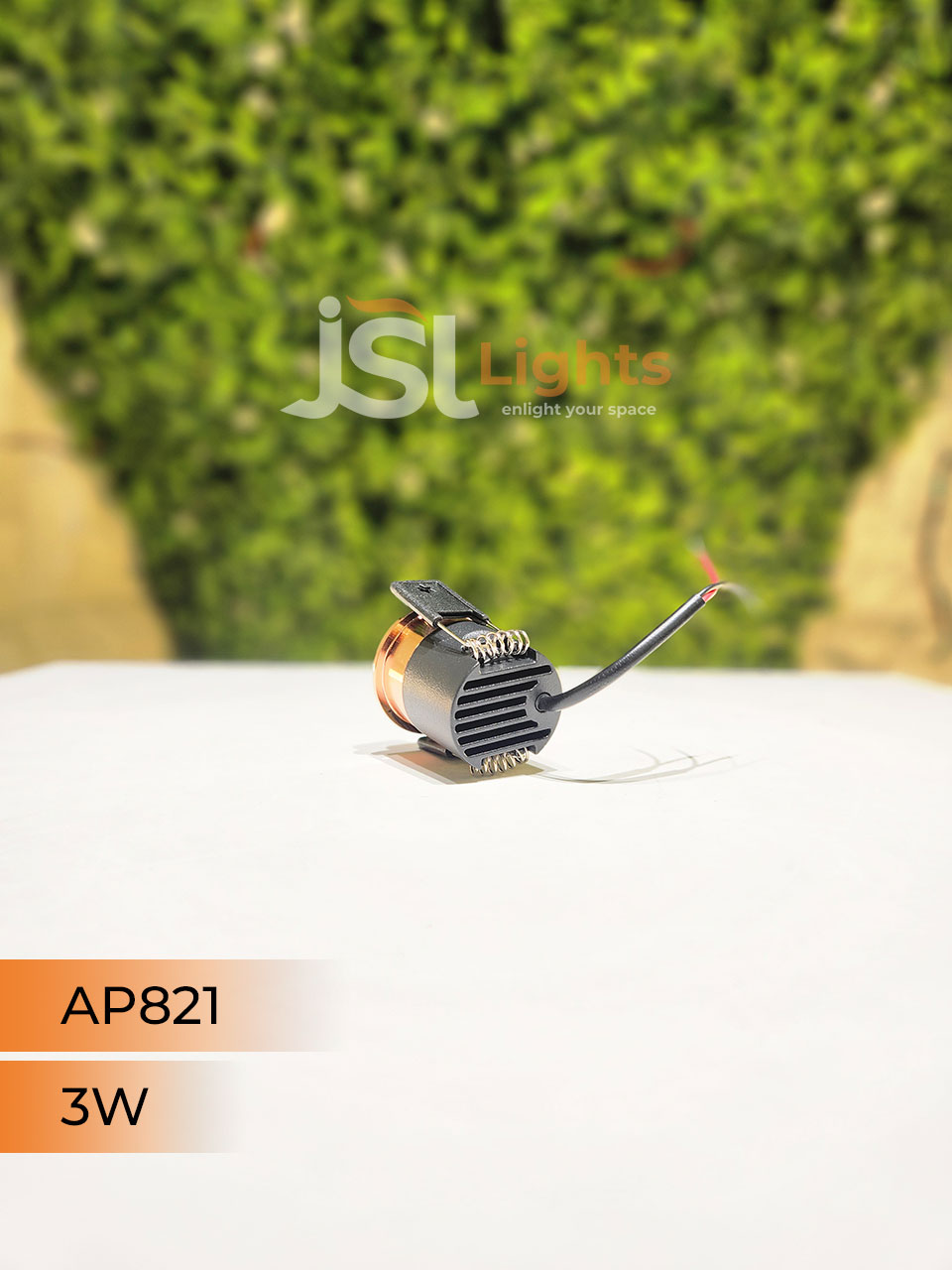 AP 821 3W Black Rose Gold Deep Recessed COB Downlight with Apra Driver