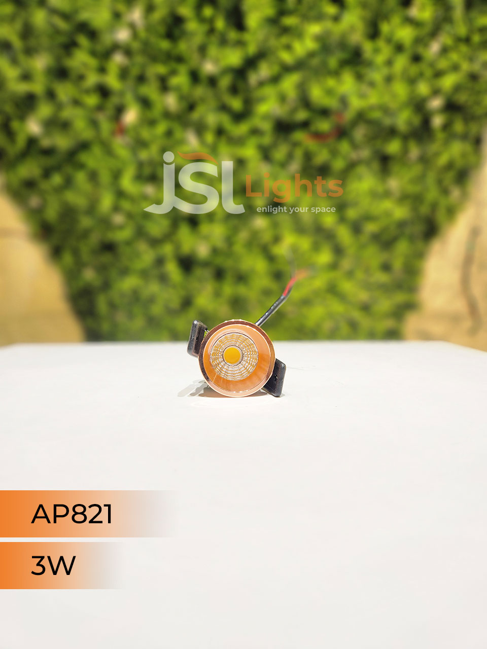 AP 821 3W Black Rose Gold Deep Recessed COB Downlight with Apra Driver