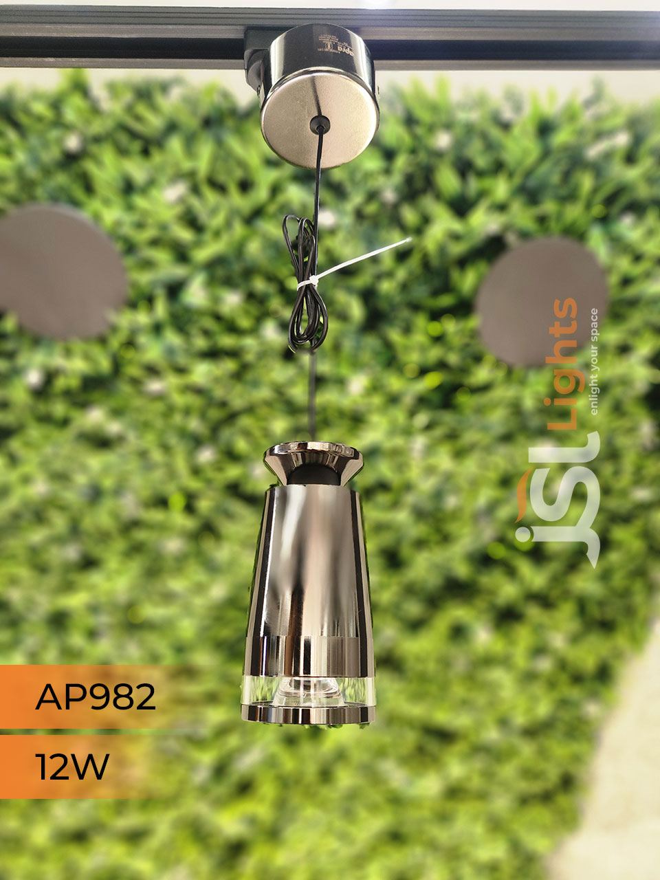 AP 982 12W Pearl Black Surface Hanging Light for Home Ceiling Pendant Light with Hanging Wire