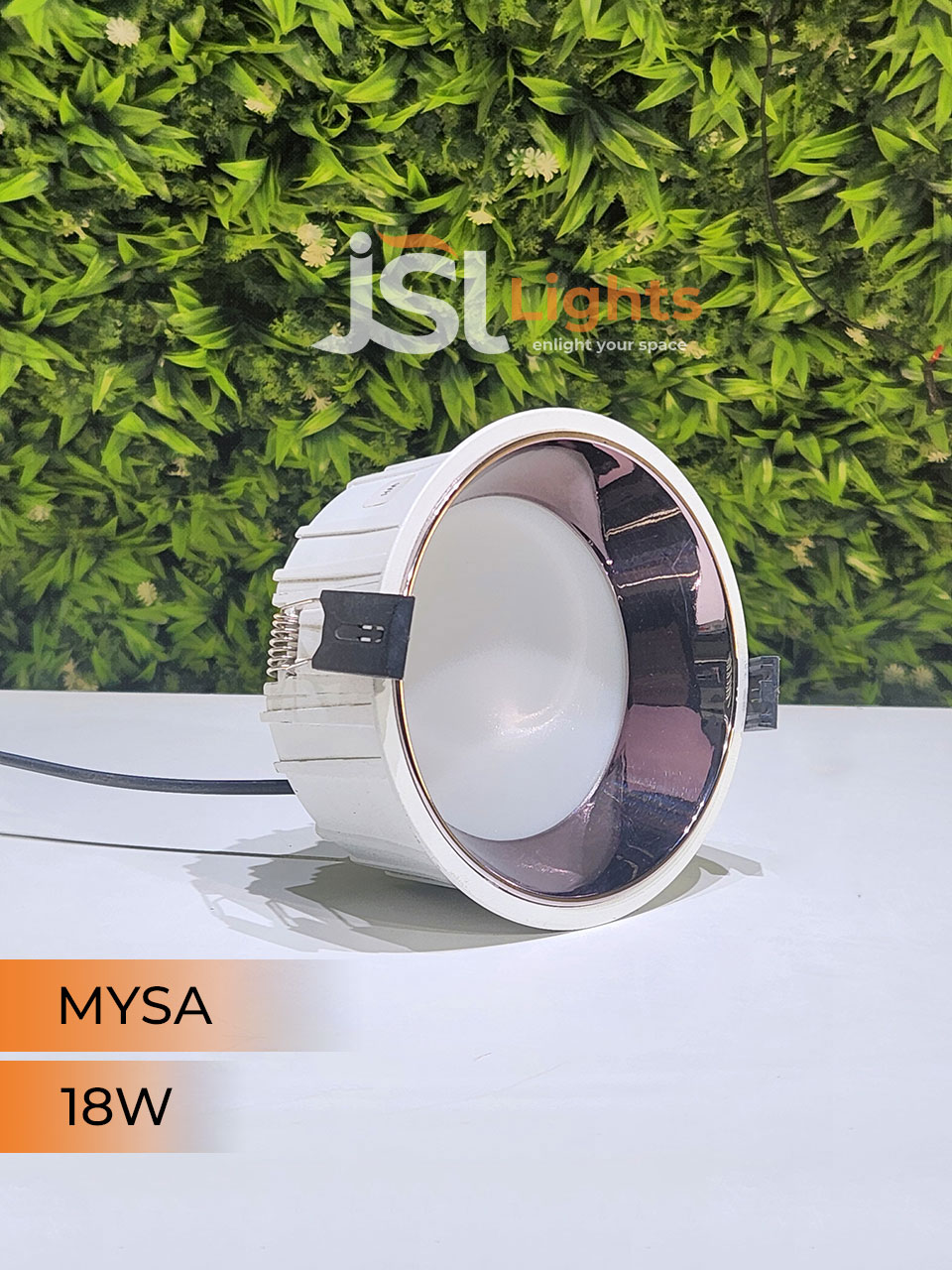 AP Mysa 18W Round Diffused Deep Recessed Wall Mounted COB Ceiling Downlight Nickle Reflector