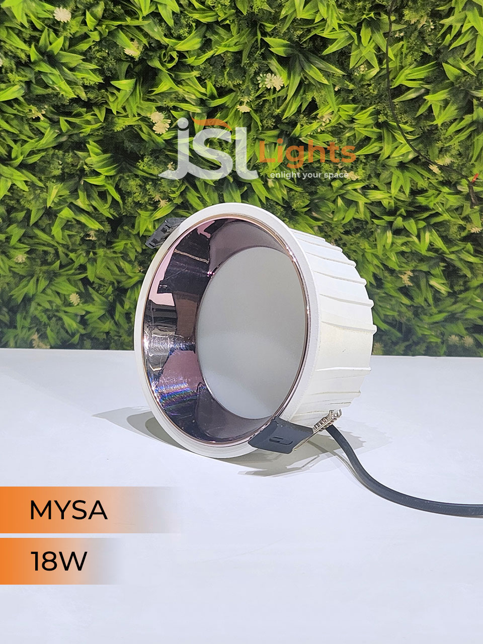 AP Mysa 18W Round Diffused Deep Recessed Wall Mounted COB Ceiling Downlight Nickle Reflector