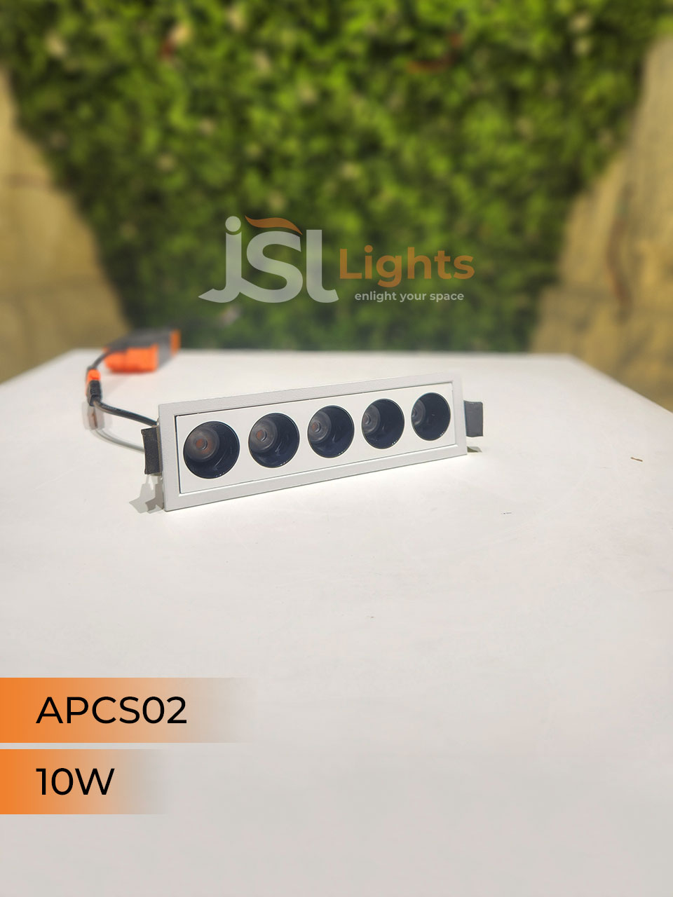 APCS 02 10W White Linea Recessed COB Spotlight with Apra Driver