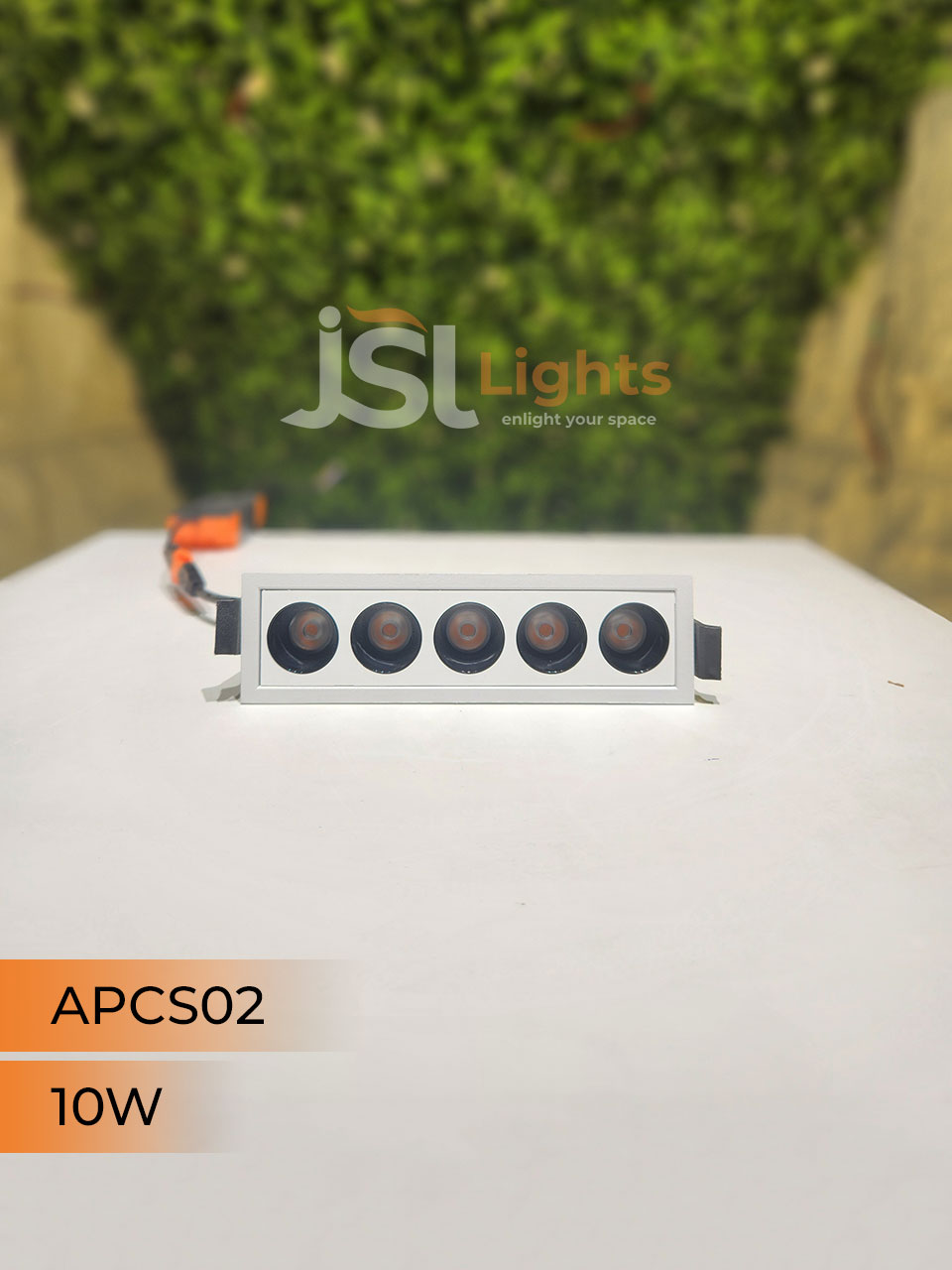 APCS 02 10W White Linea Recessed COB Spotlight with Apra Driver