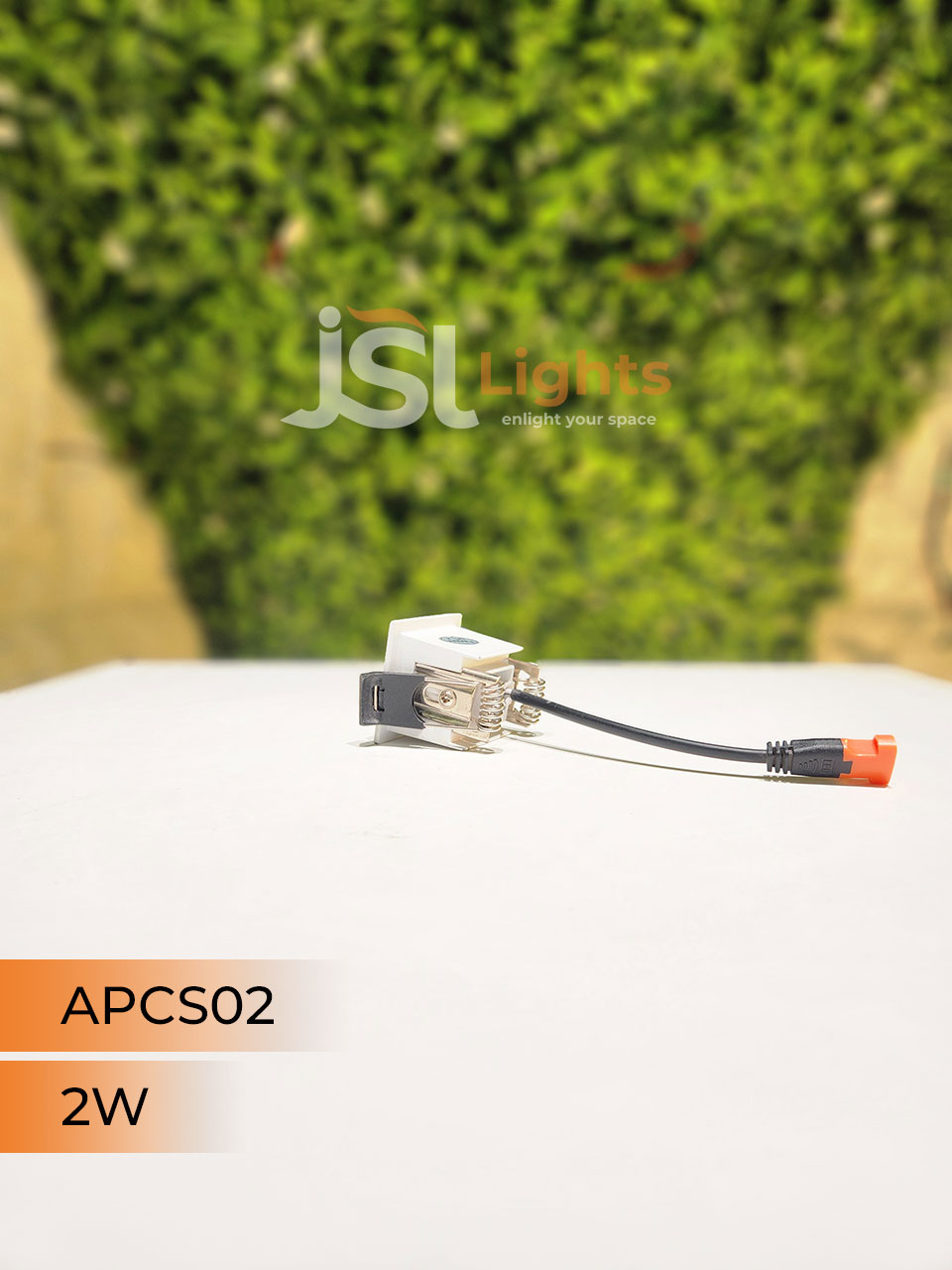 APCS 02 2W Linea Recessed COB Spotlight White Body with Apra Driver