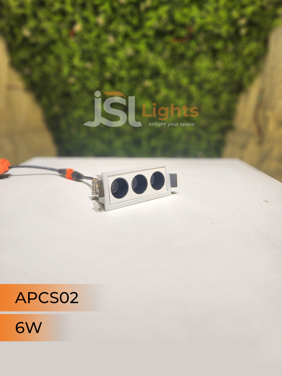 APCS 02 6W White Linea Recessed COB Spotlight with Apra Driver
