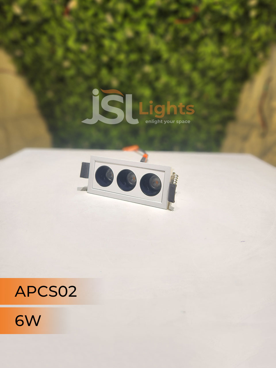 APCS 02 6W White Linea Recessed COB Spotlight with Apra Driver