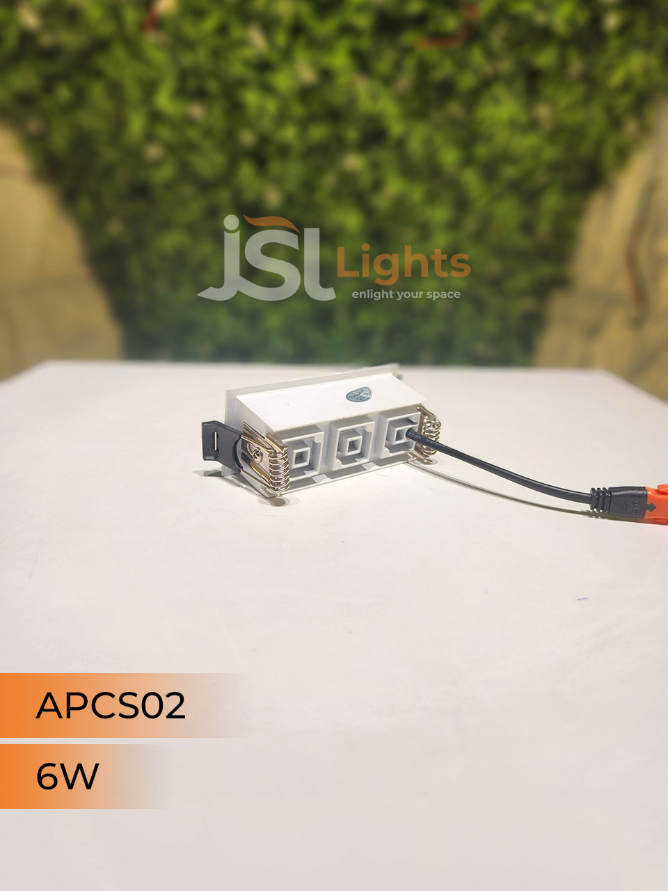 APCS 02 6W White Linea Recessed COB Spotlight with Apra Driver