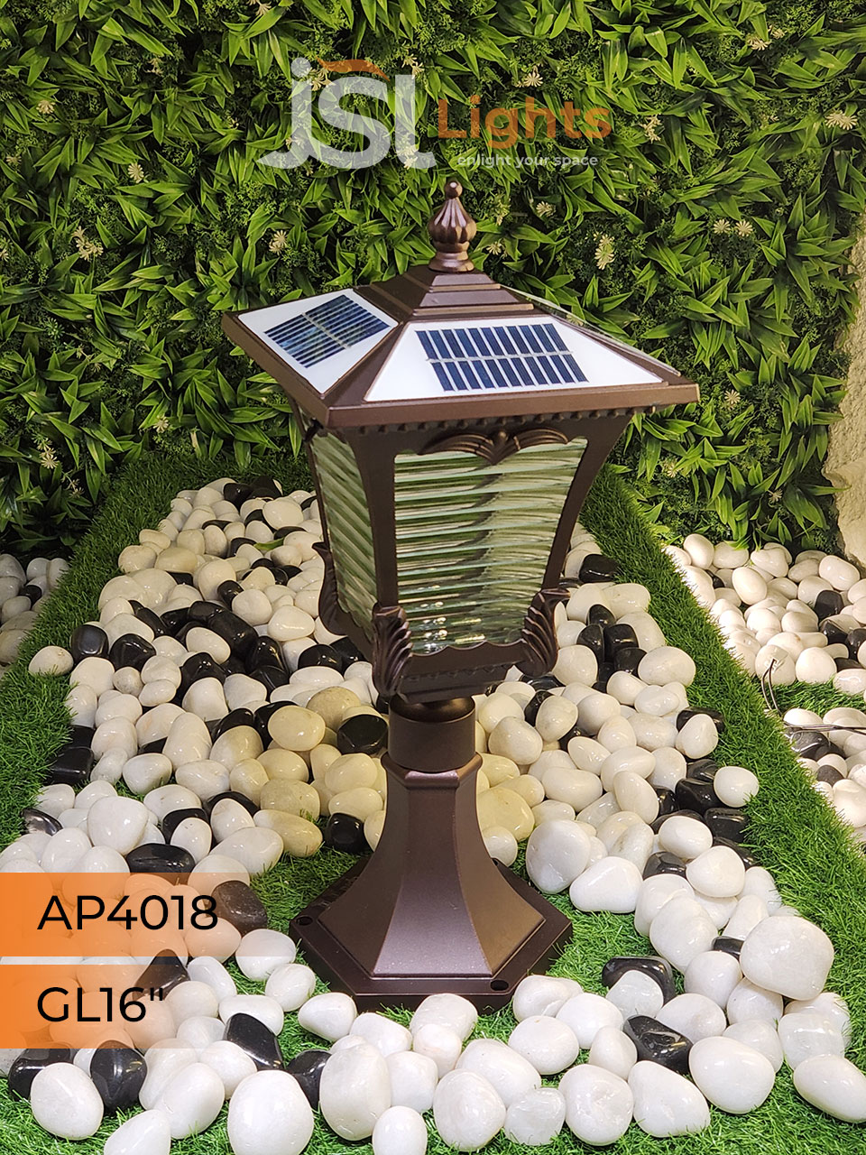 APT 4018 Solar Gate Light 16 Inches 3CCT Outdoor Gate Light with 5w LED