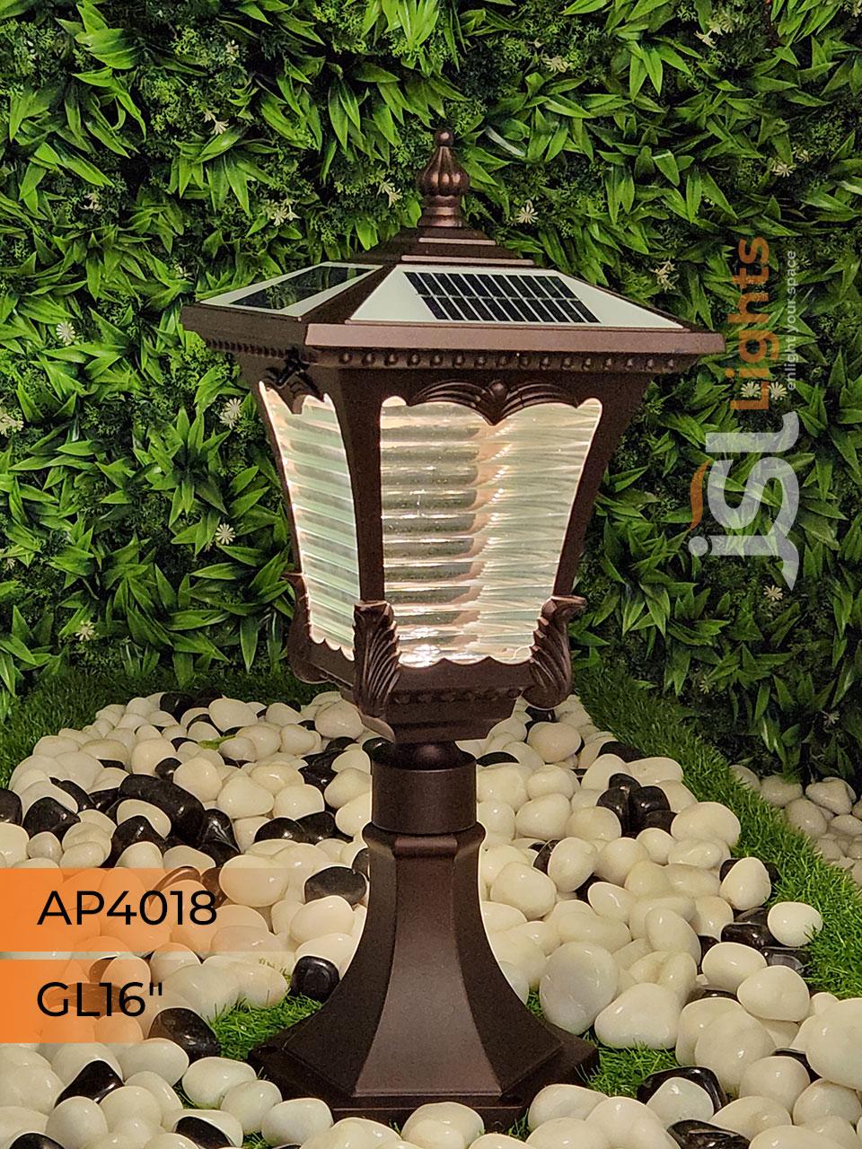 APT 4018 Solar Gate Light 16 Inches 3CCT Outdoor Gate Light with 5w LED