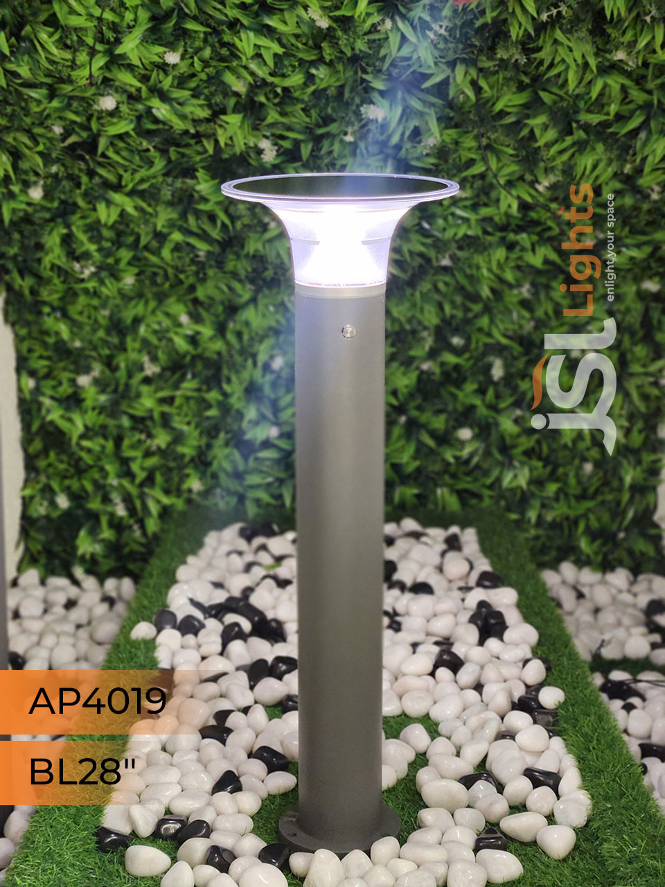 APT 4019 Solar Outdoor Garden Bollard Light 28 Inches Outdoor Bollard Light with 5w LED